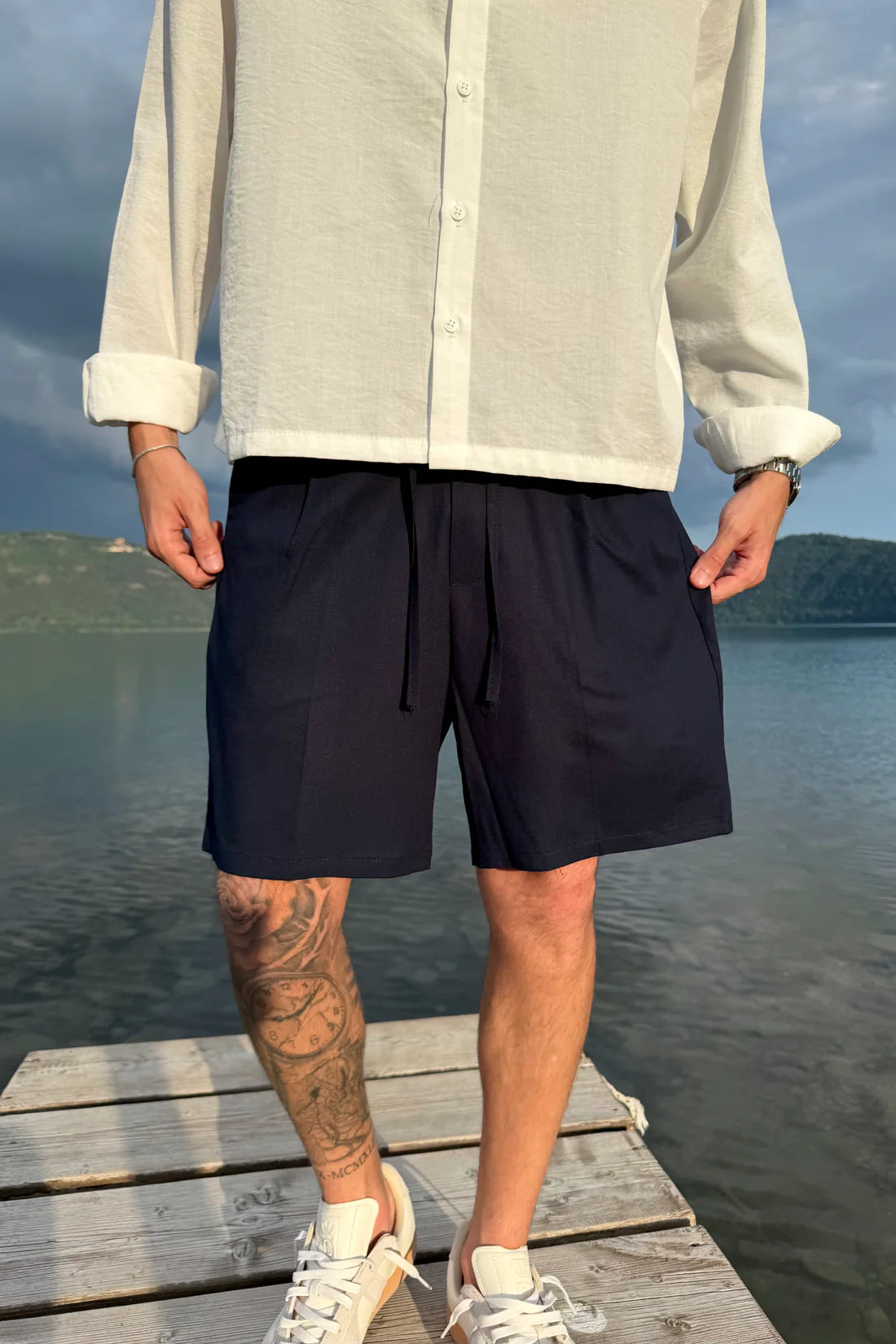 Pantalon corto de lino