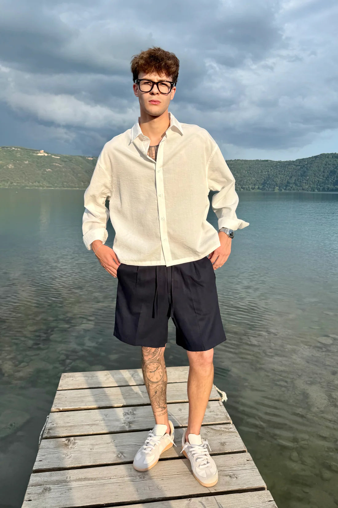 Pantalon corto de lino