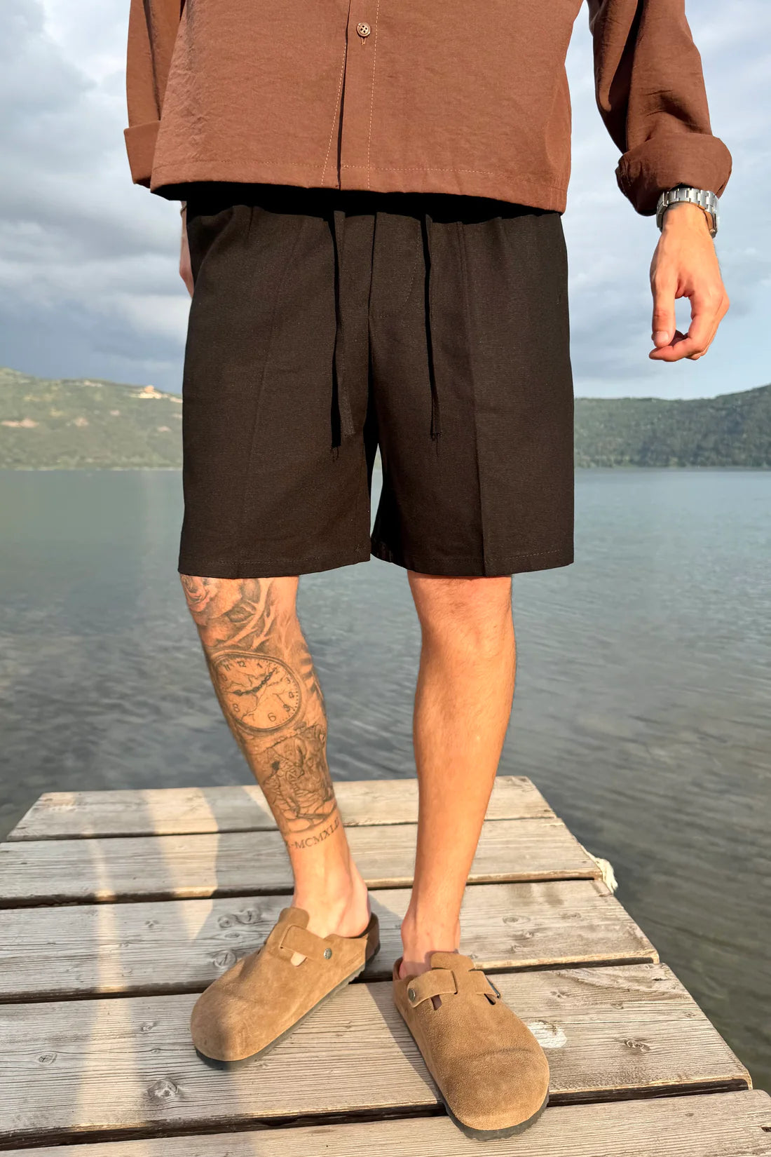Pantalon corto de lino