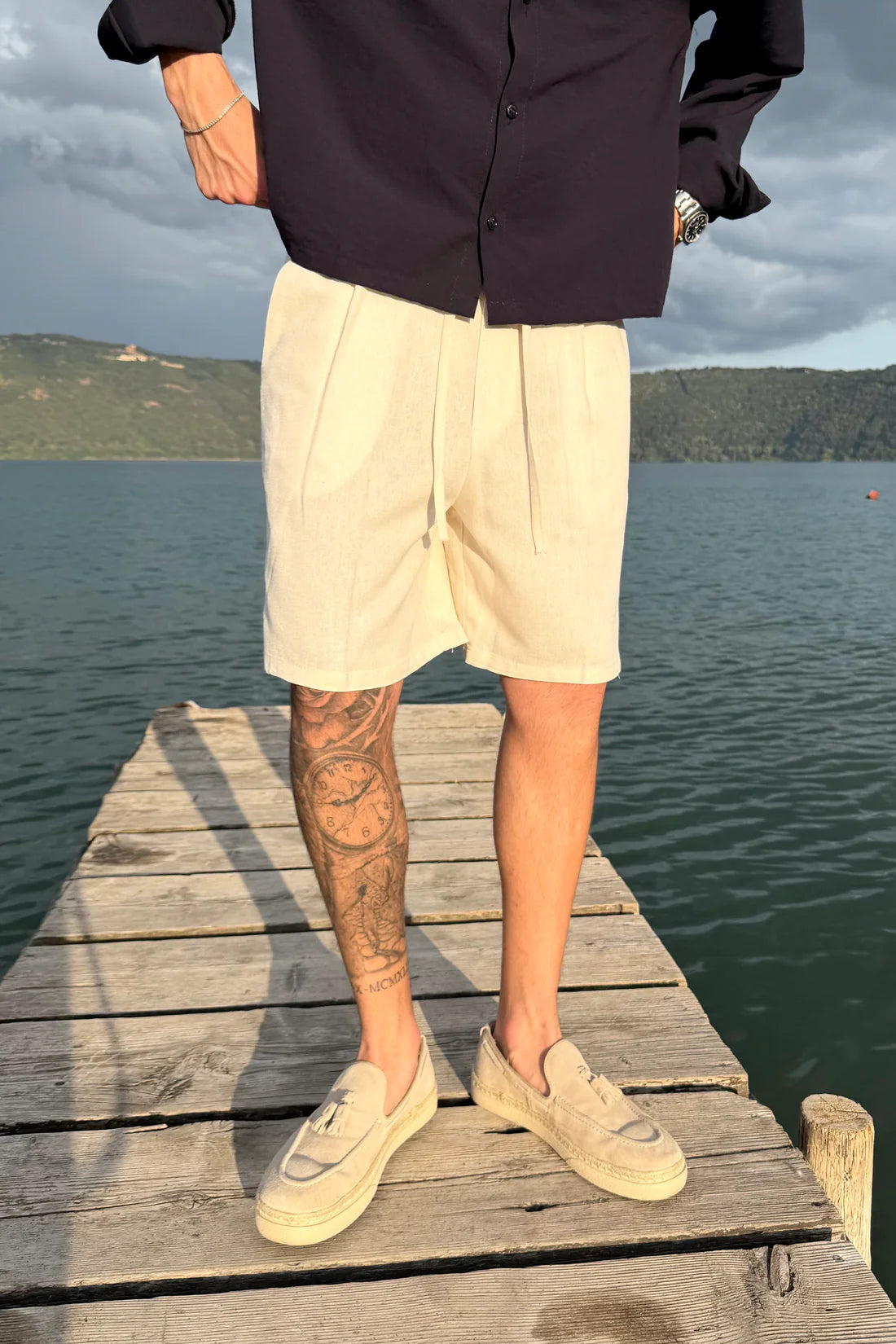 Pantalon corto de lino