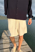 Pantalon corto de lino
